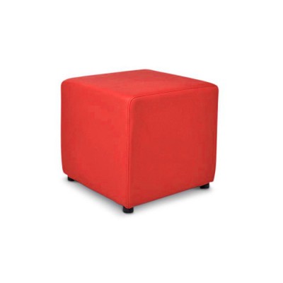 red-cube-ottoman